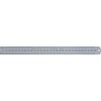 Image of Kennedy 300mm/12" Rigid Rustless Rule, Round End, Stainless Steel, 25mm Width, BS 4372:1968, Metric & Inch, Rigid Blade