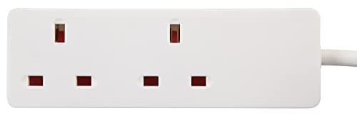 Image of PRO ELEC PELB1913 2 Gang Extension Lead White, 2m
