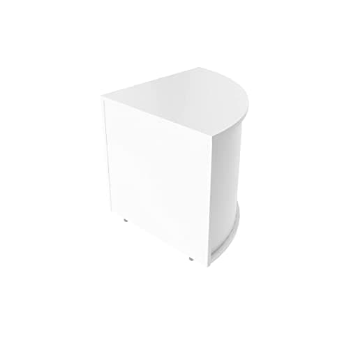 Image of Office Hippo Modular Reception Desk, Corner Base Unit, White, 80 x 82 x 74.2 cm