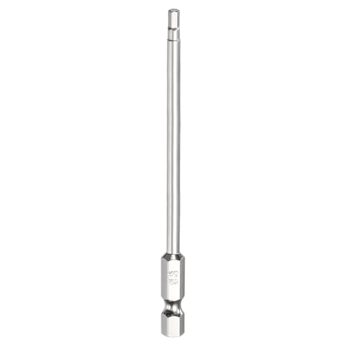 Image of sourcing map H3.0 Hex Head Screwdriver Bit 3.0mm Metric Flat Tip 1/4" Hex Shank 100mm (4") Long Magnetic Hexagonal Screw Drill Bit Wrench Chrome Plated Power Driver Socket