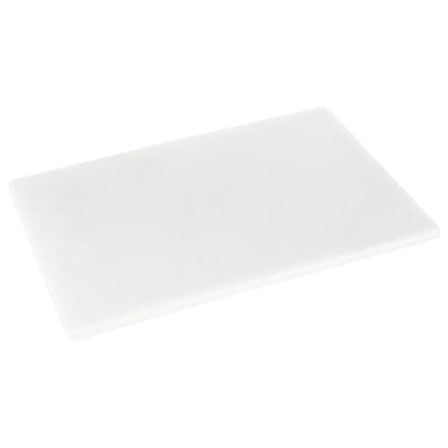 Image of Argon Tableware Plastic Chopping Board - White - 45cm x 30cm - Thick Colour Coded Kitchen Professional Catering Cutting Block Mat for Bread, Bakery and Dairy