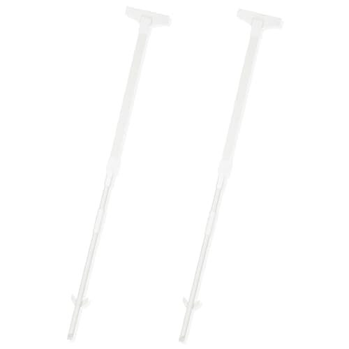 Image of 2pcs Sign Posts Yard Sign Stakes Outdoor Sign Clip Holder on Ground for Middle Size Metal Acrylic Thin Signs(White, 4 Feet High)