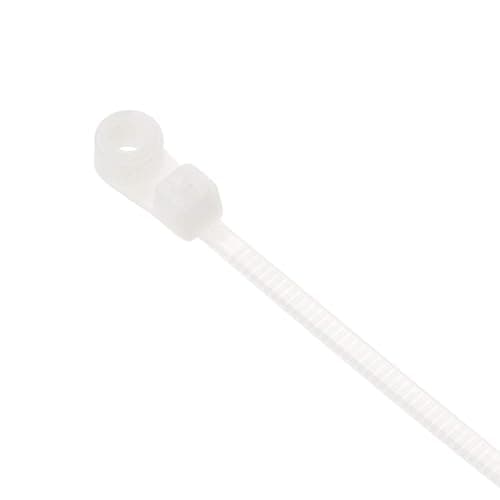 Image of TA-VIGOR 50Pcs Screw Mount Head Nylon Cable Ties, 3.6mm x 200mm Reusable Cable Nylon Zip Ties Wire Strap with Screw Hole for Indoor & Outdoor Use