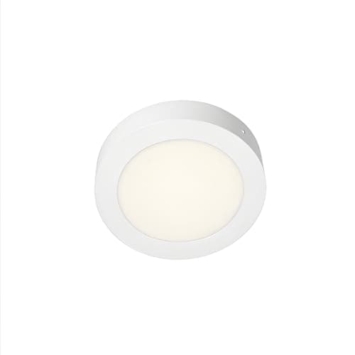 Image of SDFIXINGS LED Surface Slim Downlight 12W 4000K Natural White, 780 Lumens, Ø170mm Ultra Thin Ceiling Light, Non-Dimmable, IP20, Energy Saving Replacement for 80W, White Finish