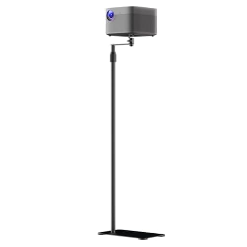 Image of suptek 65.9" Extendable Projector Stand Against Wall Hidden Stand, 360°Swivel, Height Adjustable, Mini Projector Mount Bracket, Compatible with Home Office Video Vlog DVR Camera, PR001FPL