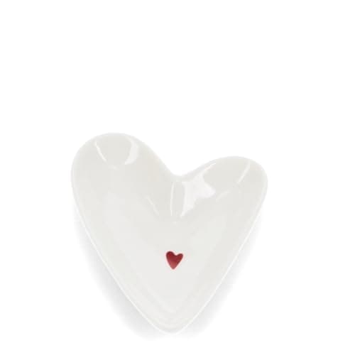 Image of Rex London Mini Glossy Ceramic Trinket Dish - Heart
