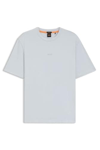 Image of BOSS Mens Oversized T-Shirt Short Sleeve Lifestyle Cotton Lt/Pastel Grey L