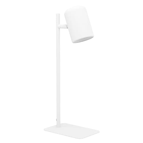 Image of Eglo LED Table lamp Ceppino, Minimalist Office Desk lamp Made of White Metal, Reading Light with Switch, GU10 Socket