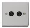 Image of Click deco polished chrome VPCH066BK Twin TV point black insert
