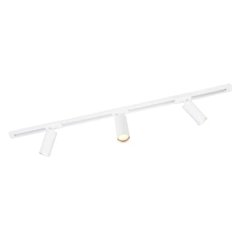 Image of Ledvion - Track Lighting, 1m, 1-Phase, Without GU10 Light Source, White, 3 Spotlights, Ceiling Lights, gu10 led Bulbs, Kitchen Lights Ceiling, Extendable & Flexible