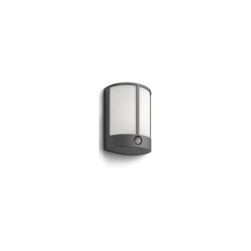 Image of Philips myGarden Stock LED Outdoor Wall Light with Motion Sensor, 1 x 6 W Integrated LED Light, For Garden and Patio Lighting