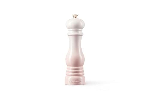 Image of Le Creuset Classic Adjustable Salt Mill Grinder, Chip-Resistant ABS Plastic, Anti-Corrosion, 40g, 21 cm, Shell Pink, 44002217770000