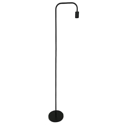 Image of firstchoicelighting Retro Industrial Design Floor Light or Standing Lamp, Matt Black Finish, Height 151cm, Requires LED Bulb