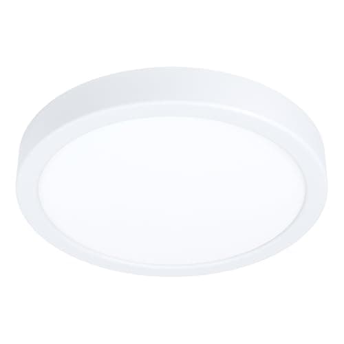 Image of EGLO LED ceiling light fitting Fueva 6, round ceiling lamp, flush light fixture, white plastic, ceiling lighting warm white-cold white, ⌀ 21 cm