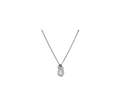 Image of Fossil Women's Stainless Steel with lobster clasp closure pendant necklace and earring set