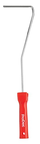 Image of ProDec 4 inch Mini Paint Roller Frame Compatible with All Mini Paint Rollers - 16 inch long, Universal 6mm Diameter Chrome Push Fit Bar with Trade Quality Handle