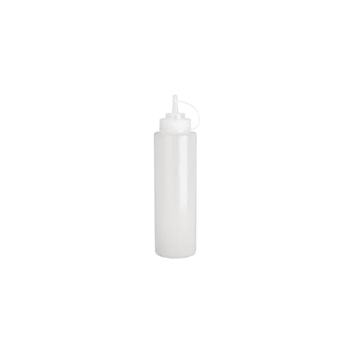 Image of Vogue Clear Squeeze Sauce Bottle 994 ml/35 oz, Screw Top, Clear Polyethylene for Seeing Sauce Condiment Type & Level, Wide Neck for Quick & Easy Refills, Size: 288(H) x 76(Dia) mm, W832