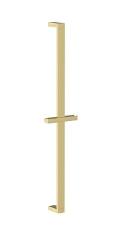 Image of Bristan Square Riser Rail with Fixed Position Brackets, Wall Mounted, Brushed Brass Finish