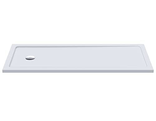 Image of nuie NSR060 Trays Modern Bathroom Slip Resistant Large Rectangular Shower Tray, 700mm x 1700mm, Matt White
