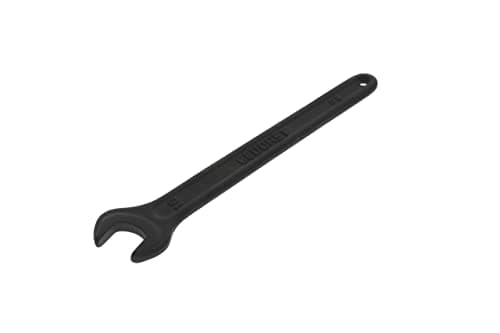 Image of GEDORE Single Open-Ended Spanner, 10 mm, with Hanging Hole, high-Quality Vanadium Steel, Anti-Glare Look, Manganese phosphated, According to DIN 894