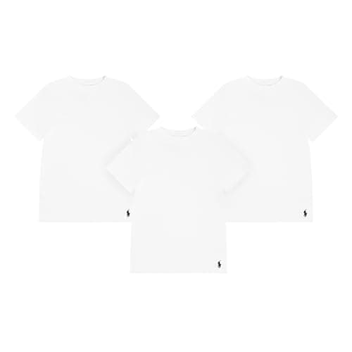 Image of POLO RALPH LAUREN Boys' Multi-Pack T-Shirt Undershirt, White 3-Pack, S