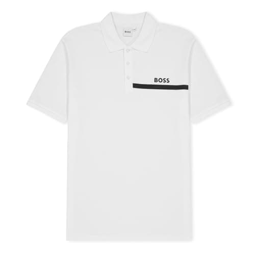 Image of BOSS Kids SS Logo Polo Baby White 6 Years