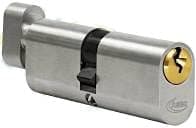 Image of ASEC Vital 6 Pin Oval Key & Turn Cylinder - 74mm Dual Finish NP/PB