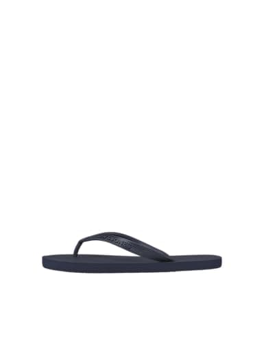 Image of JACK & JONES Mens Basic Eva Flip Flops Summer Beach Logo Sandals Toe Post Slippers (Navy 8-9)