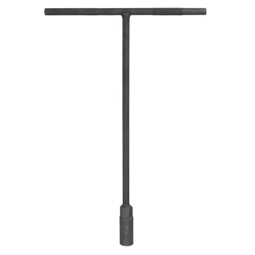 Image of sourcing map T-Handle Wrench Socket 12mm Metric High Carbon Steel 6-Point Spanner Socket with Long Reach for Motorcycle Bicycle Car Repair, Gray-Black