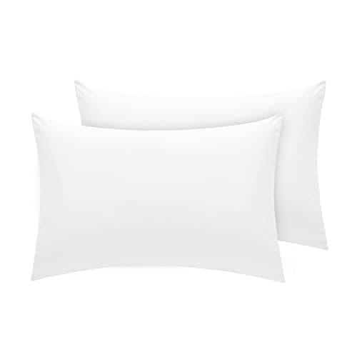 Image of 800 Thread Count - House Wife Pillow Cases - 100% Pure Egyptian Cotton Sateen Super Soft Hotel Quality Bedding, 2 House Wife Pillow Cases - White