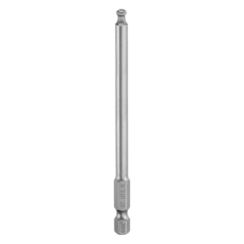 Image of sourcing map Ball End Hex Screwdriver Bit 4mm (H4.0) Tip 1/4" Hex Shank 100mm (4") Long Magnetic Ball Head Bits Industrial Grade S2 Steel Metric Screw Driver Bit