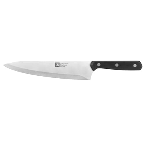 Image of Richardson Sheffield Cucina Cook's Knife 20cm – Full Tang Martensitic Stainless Steel – Hollow Ground Blade – 3-Rivet Classic Handle – The Essential Kitchen Knife – Dishwasher Safe