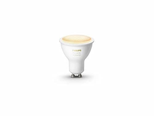 Image of Philips Hue White Ambiance Single Smart Spotlight LED [GU10 Spot] with Bluetooth. Works with Alexa and Google Assistant and Apple HomeKit