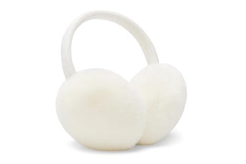 Image of Ear Muffs Women Adjustable Warm Earmuff Ladies Fluffy Winter Ear Muffs Soft Ear Protector Suitable for Adults Girls Women Men Outdoor Activities Cold Weather Accessories White Colour (Pack of 1)