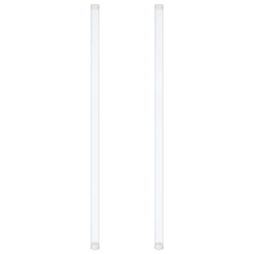 Image of PATIKIL Clear Rigid Tube Round Plastic Tubing with End Caps Polycarbonate Water Pipe, 400mm/16 Inch Length, 12mm x 13mm/0.47" x 0.51", 2 Set