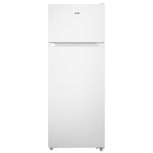 Image of HYE Fridge Freezer - Medium Size 80/20 Top Mount Fridge Freezer, 143cm Height, 54.5cm Width, 206L Capacity, White, Suitable For Apartments & Families - RF01TMF206W03