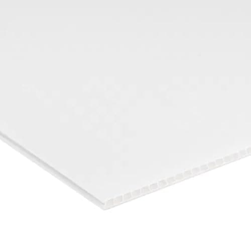 Image of the-aluminium-shop Durable 2mm Thick Correx White - 2400 x 1200 mm - Versatile and Sturdy Material Rolled Delivery (1 Sheet, White)