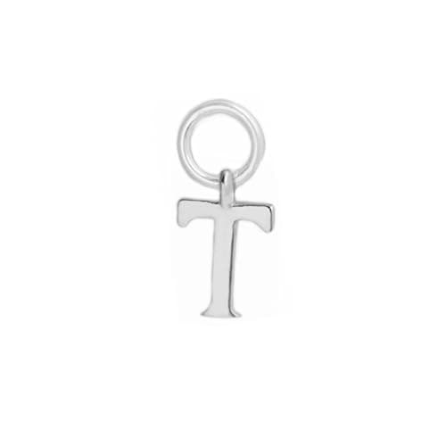 Image of SUGARKITTEN LONDON Sterling Silver A-Z Letter Alphabet Initial DIY Charm Pendant 10 x 8mm (T)