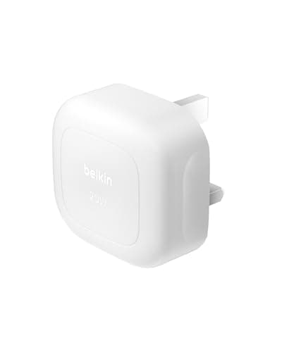 Image of Belkin BoostCharge 20W Cubic Wall Charger, USB-C Power Delivery Fast Charging for Apple iPhone Air, iPhone 16, iPhone 15, Samsung Galaxy S25, Google Pixel, iPad, AirPods & More - White