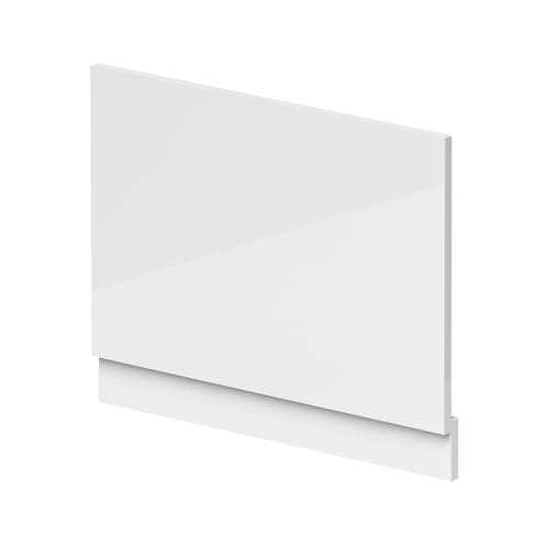 Image of Balterley Bath End Panel 750mm, MDF End Bath Panels White with Plinth, Straight Bathroom Panels for Bathtub, Water Resistant Panel Covering for Bathroom Baths and Soaking Tubs (White)