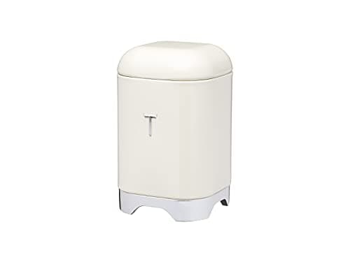 Image of KitchenCraft Lovello Tea Caddy, 11 x 19 cm (4.5" x 7.5") - Vanilla Cream