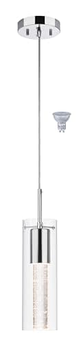 Image of XiNBEi-Lighting XB-P1159-CH Clear and Frosted Glass Pendant Light Modern LED Pendant Lighting