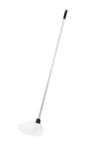 Image of Addis Cotton Mop Made from Recycled Cotton with 3 Piece Handle in Metallic and Grey. Easy To Assemble