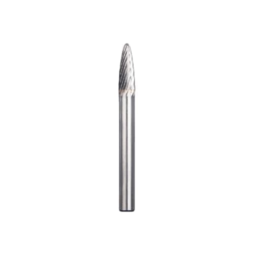 Image of Tungsten Carbide Rotary Burr, F-Style Single Flute, 6mm for Hard Metal Grinding