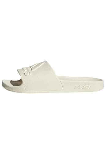 Image of adidas Unisex Adilette Aqua Slides Shoes, Off White/Off White/Off White, 8 UK