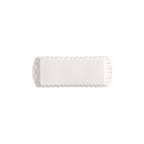 Image of Villeroy & Boch – Toy's Delight Royal Classic rectangular cake plate, rectangular serving plate with relief pattern, premium porcelain, 40 x 16 cm, white