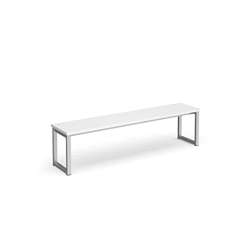 Image of Mr Office Otto benching solution low bench - silver frame, 1650, White