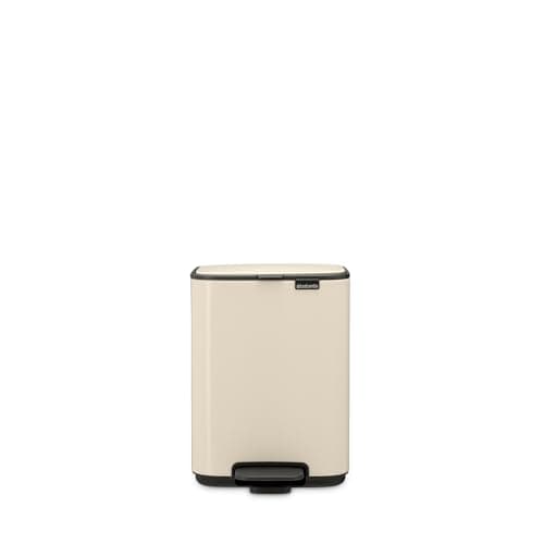 Image of Brabantia Bo Pedal Bin 4L (Soft Beige), Space-Efficient and Soft Closing Waste Bin with Light Pedal Operation, Easy to Clean Removable Plastic Inner Bucket with Free PerfectFit Rubbish Bags Included