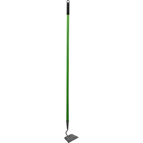 Image of 140cm Garden Draw Long Hoe with Handle - Carbon Steel Heavy Duty Garden Tool Cultivator | Dutch, Draw, & Edge Hoes, Outdoor Gardening Tools | Shaping Soil Digging | Black Rubber Grip Handle - Green