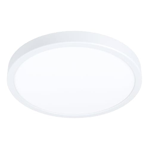 Image of Eglo LED Ceiling Light Fitting Fueva 6, Round Ceiling lamp, Bathroom Lighting, Flush luminaire Made of Plastic in White, Warm White-Cold White, IP44, Ø 28 cm